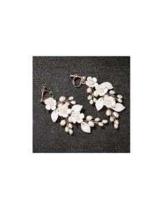 Kolczyki ślubne BOHO wizytowe wiszące z kryształkami stal...