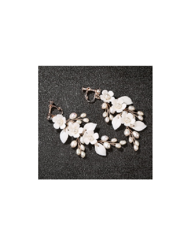 Kolczyki ślubne BOHO wizytowe wiszące z...