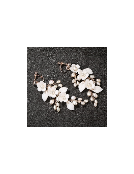 Kolczyki ślubne BOHO wizytowe wiszące z kryształkami stal szlachetna KOLS11