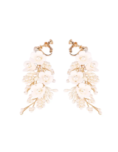 Kolczyki ślubne BOHO wizytowe wiszące z kryształkami stal...