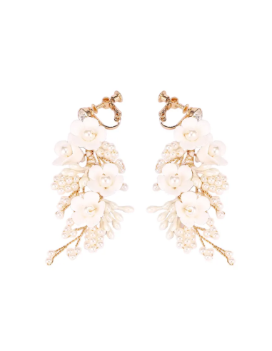 Kolczyki ślubne BOHO wizytowe wiszące z...