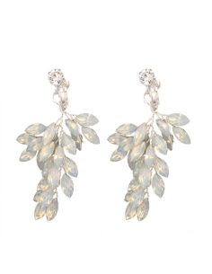 Kolczyki ślubne BOHO wizytowe wiszące z kryształkami stal...