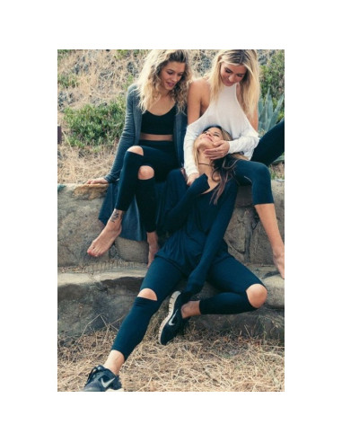 Sportowe Legginsy Fitness Trening Czarne S LEG19S