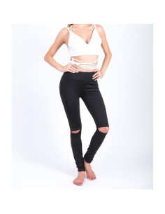 Sportowe Legginsy Fitness Trening Czarne M LEG19M 2