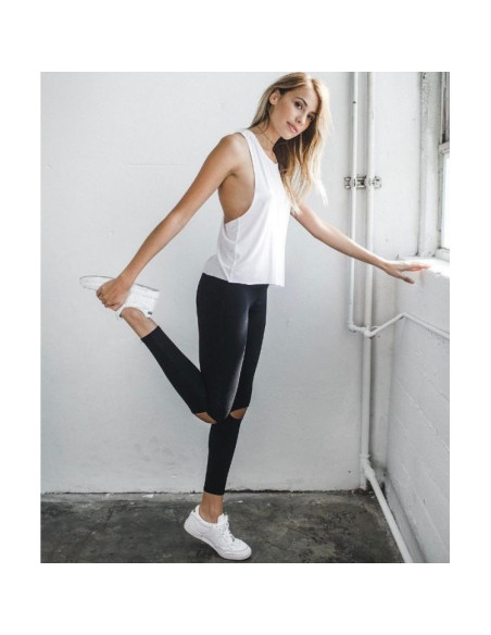 Sportowe Legginsy Fitness Trening Czarne LLEG19L