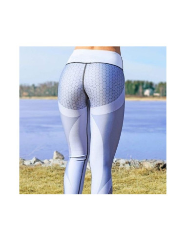 Sportowe Legginsy Fitness Trening Szare L LEG21L