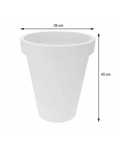 Donica ogrodowa biała duża 45 cm Do dekoracji...