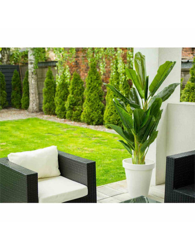 Donica ogrodowa biała duża 45 cm Do dekoracji...