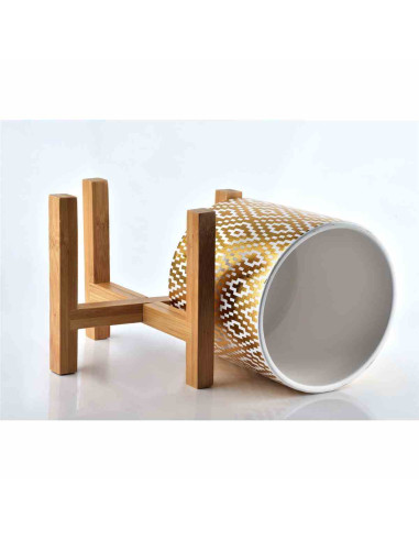 Doniczka Ava Diamond Gold Zdobiona, wykonana z...