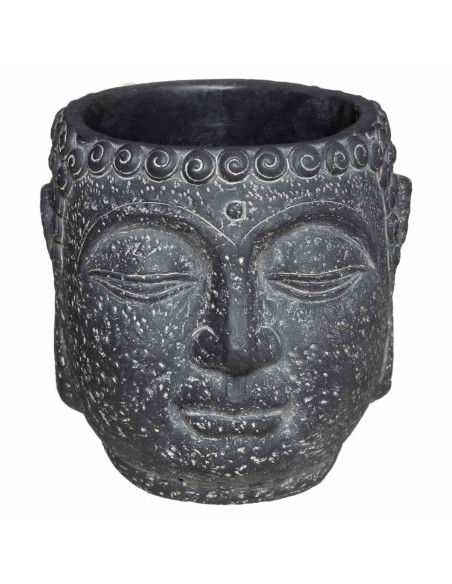 Cementowa doniczka Budda antracytowa Nowoczesna forma, średnica 17,5 cm, stylowo prezentujący się dodatek do wnętrz