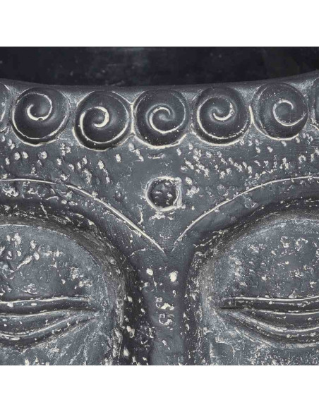 Cementowa doniczka Budda antracytowa Nowoczesna forma, średnica 17,5 cm, stylowo prezentujący się dodatek do wnętrz