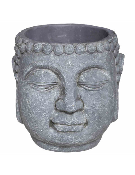 Cementowa doniczka Budda szara Nowoczesna forma, średnica 17,5 cm, stylowo prezentujący się dodatek do wnętrz
