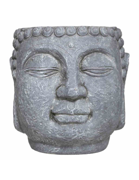 Cementowa doniczka Budda szara Nowoczesna forma, średnica 17,5 cm, stylowo prezentujący się dodatek do wnętrz