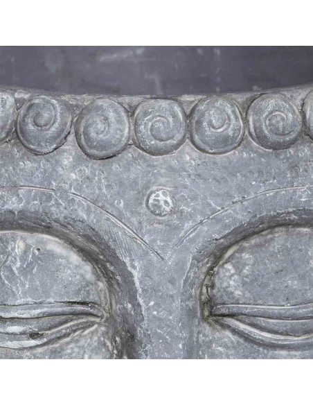 Cementowa doniczka Budda szara Nowoczesna forma, średnica 17,5 cm, stylowo prezentujący się dodatek do wnętrz