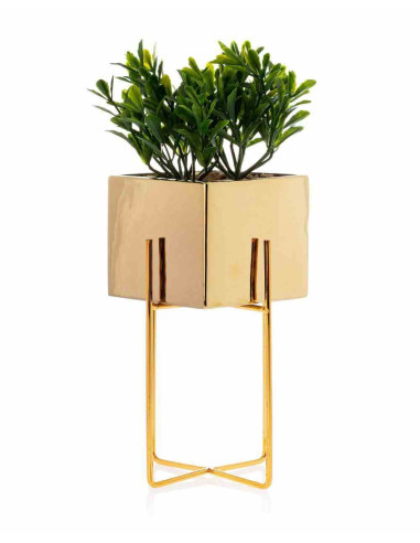 Doniczka Mizu Gold 23 cm Stelaż wykonany z...