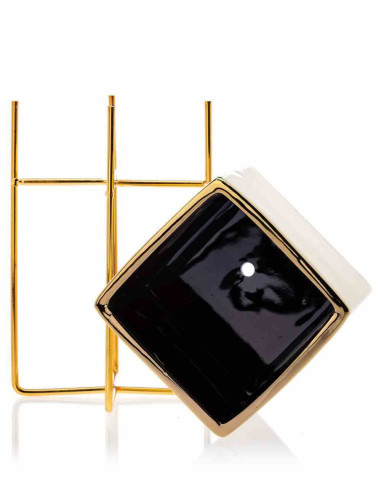 Doniczka Mizu Gold 23 cm Stelaż wykonany z...