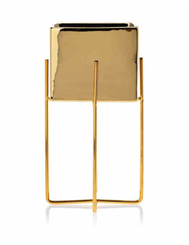 Doniczka Mizu Gold 23 cm Stelaż wykonany z...