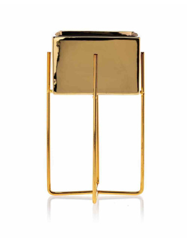 Doniczka Mizu Gold 21 cm Stelaż wykonany z...