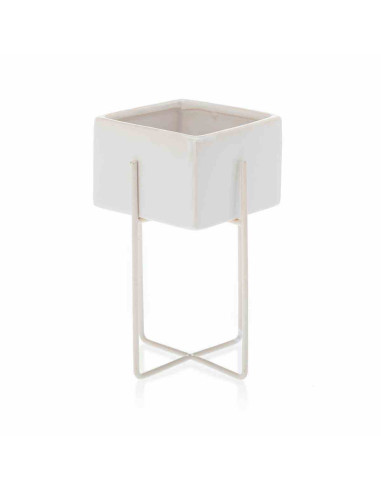 Doniczka Mizu White 21 cm Stelaż wykonany z...