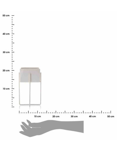 Doniczka Mizu White 21 cm Stelaż wykonany z...