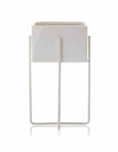 Doniczka Mizu White 21 cm Stelaż wykonany z...