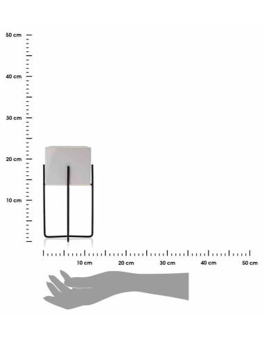 Doniczka Mizu White Black 23 cm Stelaż wykonany...