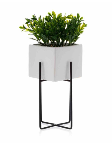 Doniczka Mizu White Black 23 cm Stelaż wykonany...