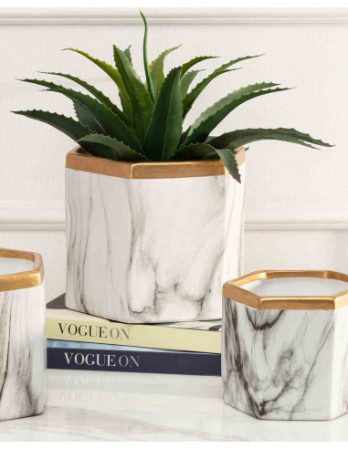 Doniczka Sona Marbling 12 cm Wykonana z...