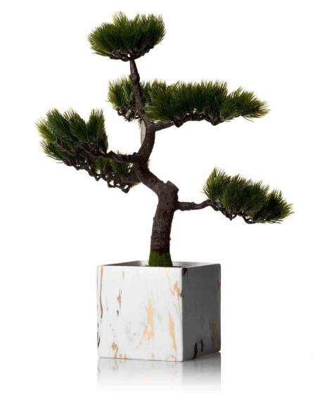 Doniczka Marbela 13 cm Wykonana z ceramiki w kolorze białego marmuru. Wymiary: 13x13x13cm.