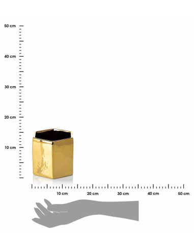 Doniczka Mia Gold 12 cm Wykonana z ceramiki w...
