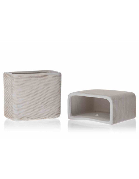 Zestaw doniczek ściennych Lou B&W Komplet zawiera 6 ceramicznych doniczek ściennych w kolorze białym oraz czarnym.