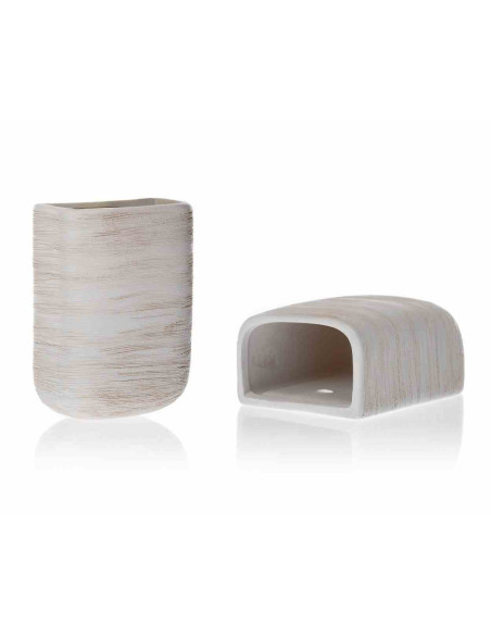 Zestaw doniczek ściennych Lou B&W Komplet zawiera 6 ceramicznych doniczek ściennych w kolorze białym oraz czarnym.