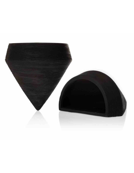 Zestaw doniczek ściennych Lou B&W Komplet zawiera 6 ceramicznych doniczek ściennych w kolorze białym oraz czarnym.