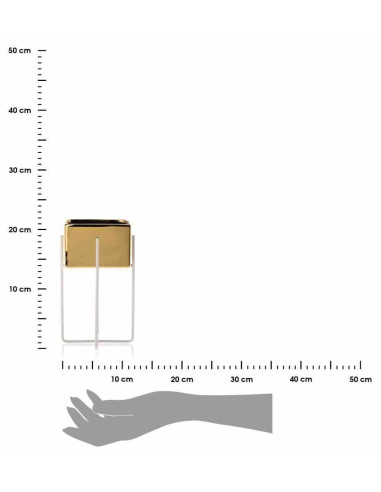 Doniczka Mizu Gold White 21 cm Stelaż wykonany...