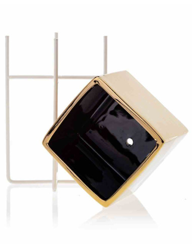 Doniczka Mizu Gold White 23 cm Stelaż wykonany...