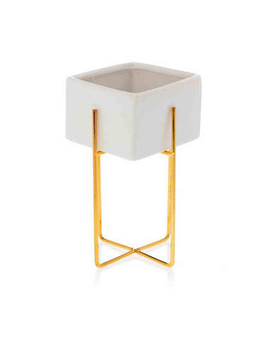 Doniczka Mizu White Gold 21 cm Stelaż wykonany...