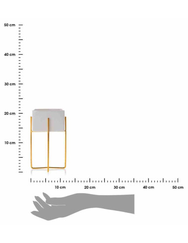 Doniczka Mizu White Gold 21 cm Stelaż wykonany...