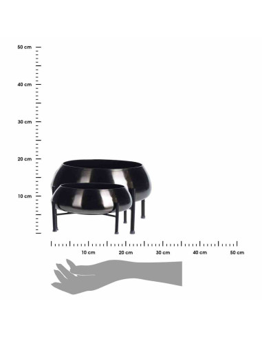 Zestaw donic na kwiaty czarne 2 szt
