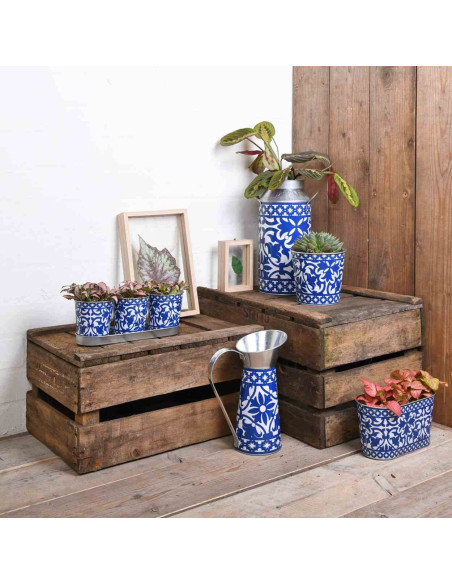 Doniczka owalna w stylu portugalskim 23cm