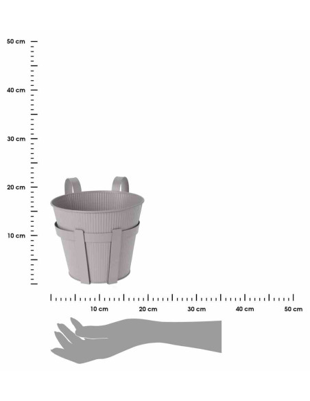 Donica balkonowa beżowa pojedyncza