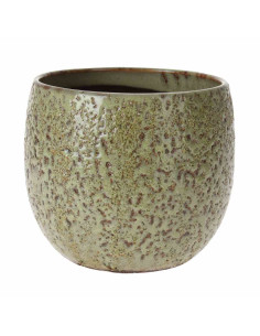 Doniczka ceramiczna Lava zielona 13x11 cm