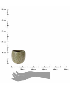 Doniczka ceramiczna Lava zielona 13x11 cm 2