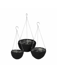 Donica wisząca rattan Zestaw 3 szt