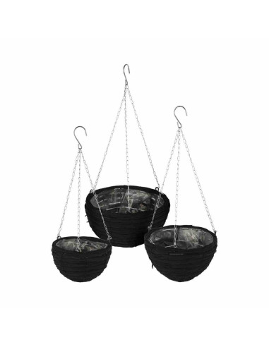 Donica wisząca rattan Zestaw 3 szt