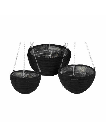 Donica wisząca rattan Zestaw 3 szt